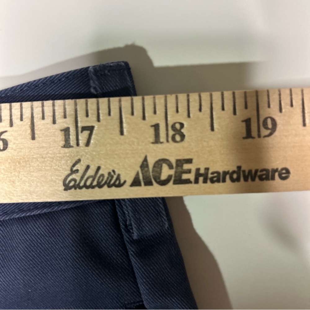 Vintage Lands End Pants Men’s 35 Blue Cotton Chinos Business Casual Office - Picture 12 of 16